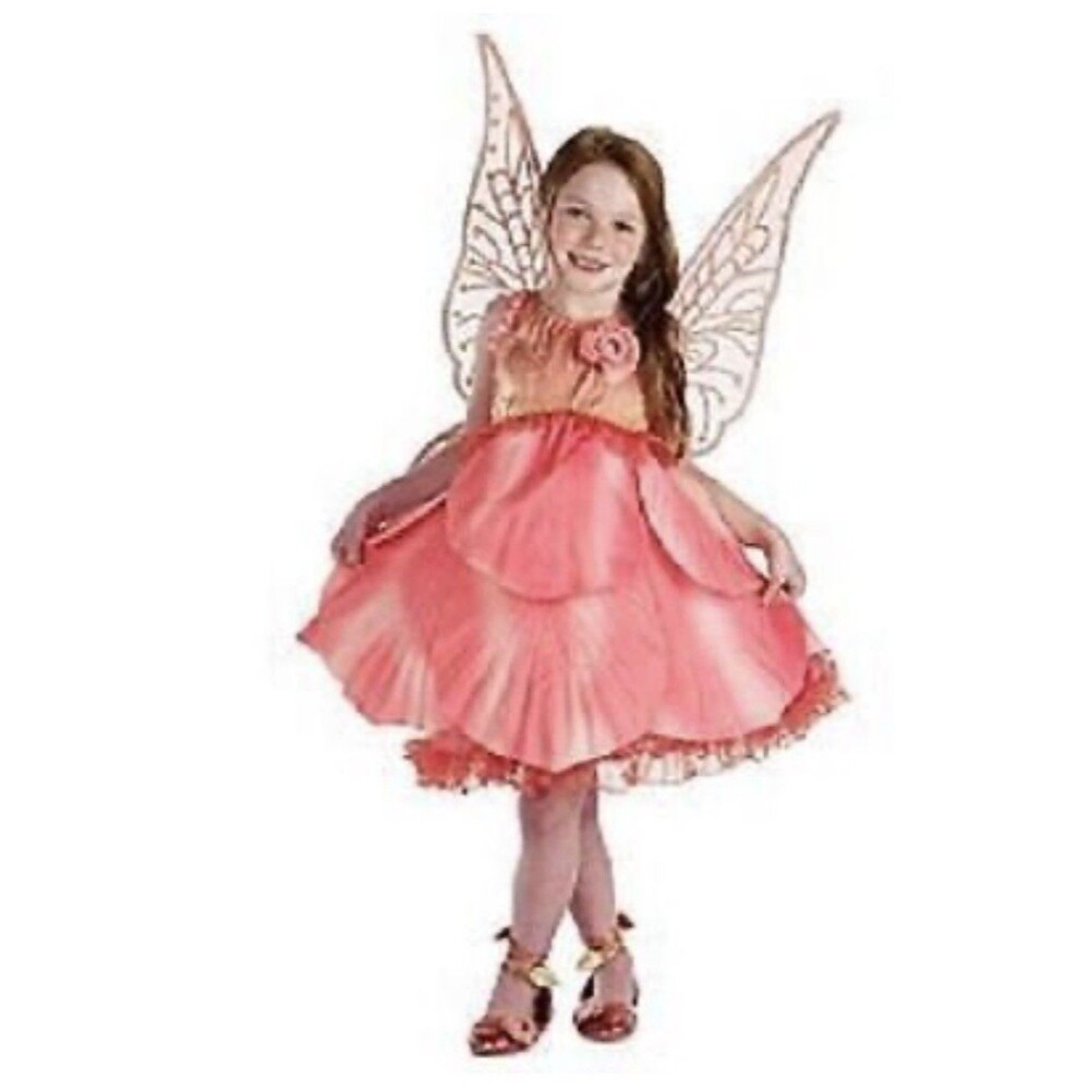 DISNEY STORE Rosetta Flower Fairy Costume Dress Tinkerbell Size 7/8 Years